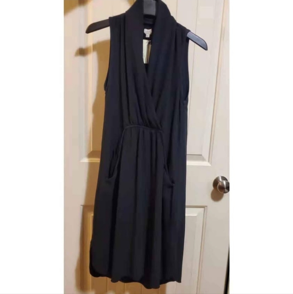 New Aritzia party dress casual dress Elegant Black Sleeveless Dress - Picture 4 of 6